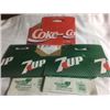 Image 1 : 379-COKE-7UP VINTAGE DRINK CARTONS FOR GLASS BOTTLES  LOT OF 3