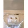 Image 2 : 406-FIFTH AVENUE 30”PEARL NECKLACE WITH  HAILEY 14K POST EARRINGS