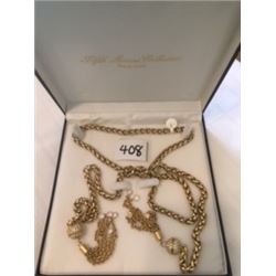 408-FIFTH AVENUE 52”HEAVY GOLD CHAIN OR BELT WITH GENUINE AUSTRALIAN  CRYSTAL BALLS