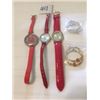 Image 1 : 411-LOT OF 3 AVON WATCHES AND 2 PAIRS EARRINGS