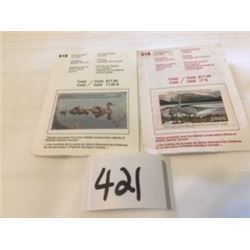 2000-2004 CANADIAN WILDLIFE HABITAT CONSERVATION STAMPS