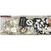 Image 3 : Bag Of Assorted Buttons + Buttons In Frame 20.5"x14"