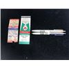 Image 1 : Old Esso And Texaco Matchbook Covers + Ball Point Pens