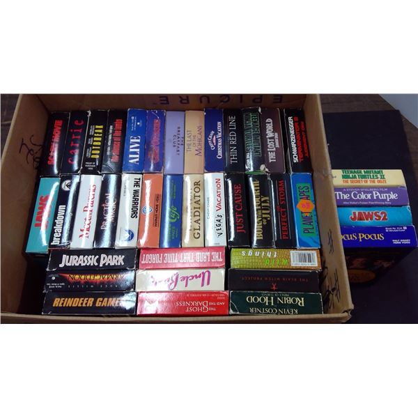 Box of VHS Movies
