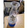 Image 3 : OIL LAMP BLUE BASE W/ CHIMNEY