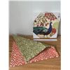 Image 1 : PEACOCK PRINT & CUSHION COVER 17" SQUARE