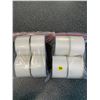 Image 1 : 8 ROLLS ASSORTED RIBBON, 10 YDS EACH ROLL,WHITE IRR., WIRED EDGE