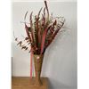 Image 1 : WICKER VASE 18" TALL & ARRANGEMENT