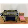 Image 1 : TOY GRACO PLAYPEN 18"L X 13"H & DOLL BED 14"L X 8"W