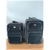 Image 1 : 2 PIECE BLACK LUGGAGE SET, SOLID, ROLLERS 26" + 22"