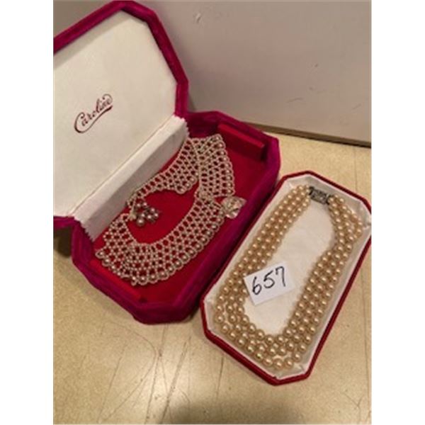 Caroline box with pearls