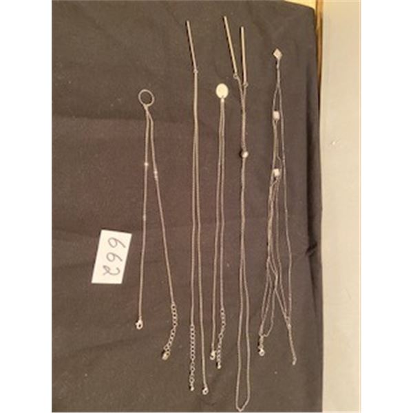 5 fine silver chains