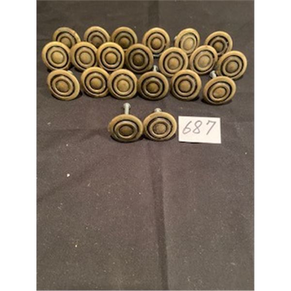 21 antique brass door pulls