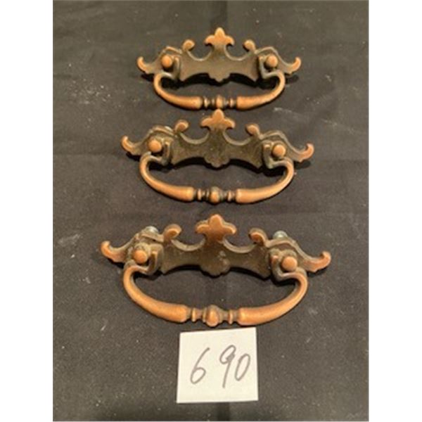 copper tone drawer pulls