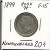 Image 1 : 1899 "rare" hook 9s newfoundland 20 cents