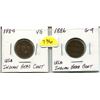 Image 1 : 1884 & 1886 usa indian head cents