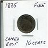 Image 1 : 1835 usa capped bust 10 cents