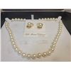 Image 2 : Beautiful Swarovski crystal earrings and pearl? Necklace, engraved, FHC on clasp, very nice