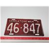 Image 1 : 1941 Sask License Plate
