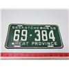 Image 1 : 1956 Sask License Plate