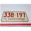Image 1 : 1975 Sask License Plate