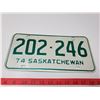 Image 1 : 1974 Sask License Plate