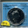 Image 1 : 1995 5 dollars .9999 silver "maple leaf" ms-66