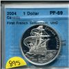 Image 1 : 2004 1 dollar .9999 silver "first french settlement" pf-69