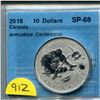 Image 1 : 2018 10 dollars .9999 silver sp-68