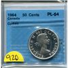 Image 1 : 1964 50 cents pl-64 CCCS