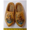 Image 1 : Pair of Wooden Clogs - Size Unknown