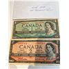 Image 1 : Canada 1954 One Dollar and Two Dollar Replacement Bills