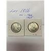 Image 4 : Canada 1965 and 1966 Fifty 50 Cent Piece .800 Silver