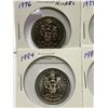 Image 2 : Canada 1976, 1979, 1984 and 1988 Fifty 50 Cent Piece Nickel