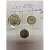 Image 5 : USA 1972 Half Dollar and 1974 and 1987 Quarters 25 Cent Pieces