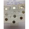 Image 5 : Canada Ten .10 Cent Pieces Two for each Year 1960 to 1964 10 Coins .800 Silver