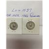 Image 2 : USA 1952 and 1956 Quarters 25 Cents 90% silver