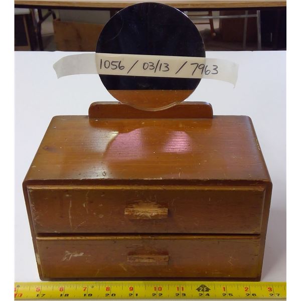 Wooden Jewellery Box with Mirror