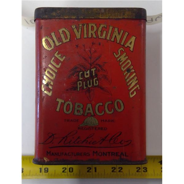 Vintage Tobacco Tin - Old Virginia