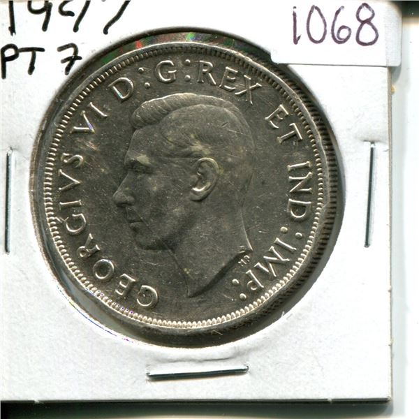 1947 Pt7 Canadian Silver Dollar