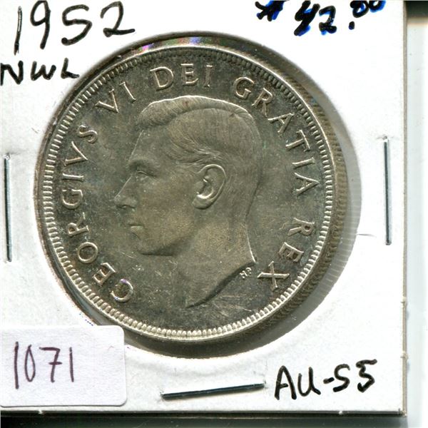 1952 NWL Canadian Silver Dollar