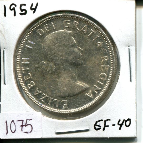 1954 Canadian Silver Dollar