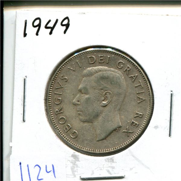 61 1949 Canadian Silver Fifty Cent Piece