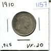 Image 1 : 1910 Canadian Twenty-Five Cent Piece