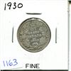 Image 1 : 1930 Canadian Twenty-Five Cent Piece