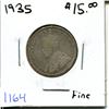 Image 1 : 1935 Canadian Twenty-Five Cent Piece