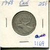 Image 1 : 1948 Canadian Twenty-Five Cent Piece