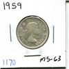 Image 1 : 1959 Canadian Twenty-Five Cent Piece