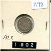 Image 1 : 1902 Canadian Silver Five Cent Piece