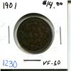 Image 1 : 1901 Canadian Large Cent Piece